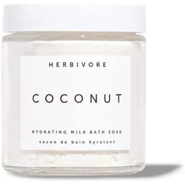 HERBIVORE Coconut Milk Bath Soak – Skin Hydrating & Softening, Soothing Light