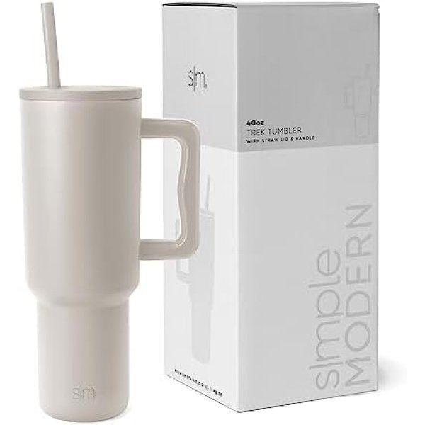 Simple Modern 40 oz Tumbler with Handle and Straw | Insulated Stainless Steel