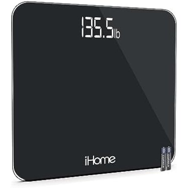 iHome Digital Scale Step-On Bathroom Scale - iHome High Precision Body Weight