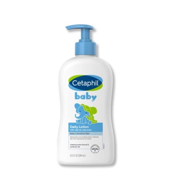 Cetaphil Baby Daily Lotion with Organic Calendula, NEW 13.5 fl oz, Vitamin E