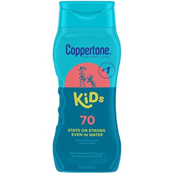 Coppertone Kids Sunscreen Lotion, SPF 70 Sunscreen for Kids