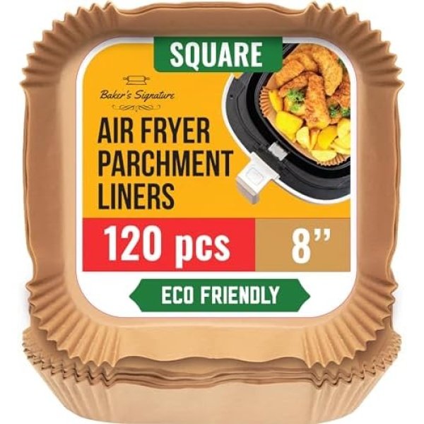 Air Fryer Liners, 120Pcs Disposable Air Fryer Parchment Paper Liners