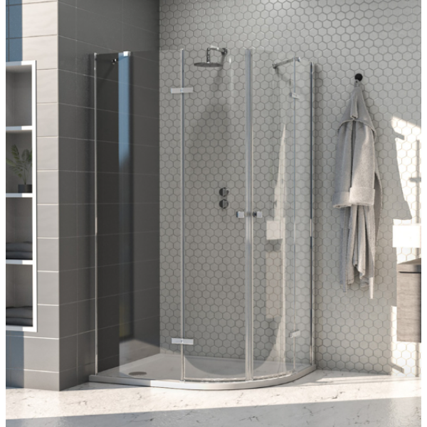 Frameless 8mm Offset Quadrant Shower Enclosure 1200x800mm